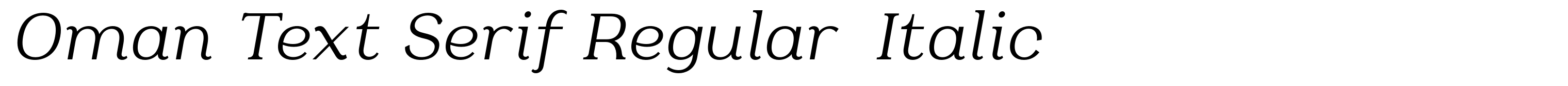 Oman Text Serif Regular  Italic